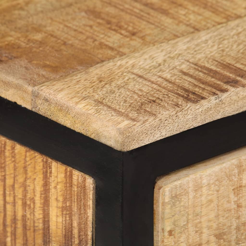 vidaXL Τραπέζι Κονσόλα 70x35x70 εκ. από Μασίφ Ακατέργαστο Ξύλο Μάνγκο