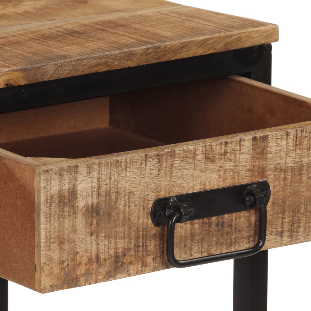 vidaXL Τραπέζι Κονσόλα 100x35x70 εκ. από Μασίφ Ακατέργαστο Ξύλο Μάνγκο