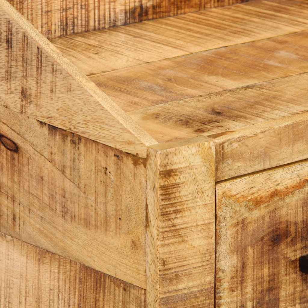 vidaXL Κομοδίνο με συρτάρι Καφέ 40 x 30 x 30 εκ Στερεό ξύλο μάνγκο