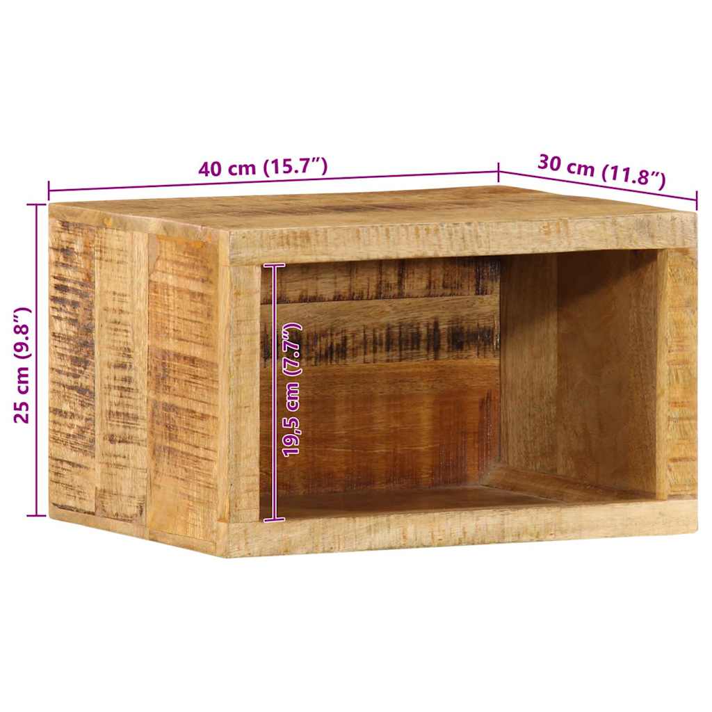 vidaXL Κομοδίνο Καφέ 40 x 30 x 25 εκ Στερεό ξύλο μάνγκο