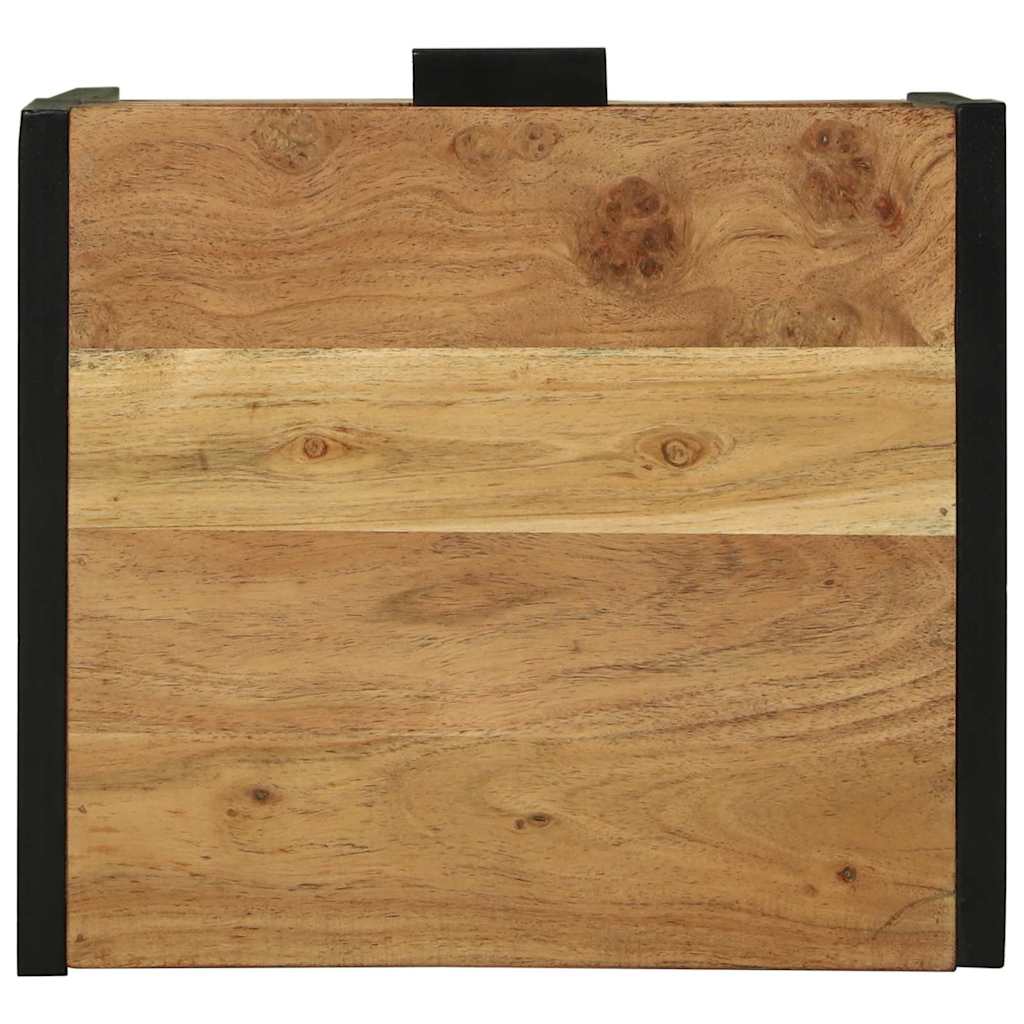 vidaXL Κομοδίνο Καφέ 40 x 35 x 50 εκ. Μασίφ ξύλο ακακίας και μέταλλο