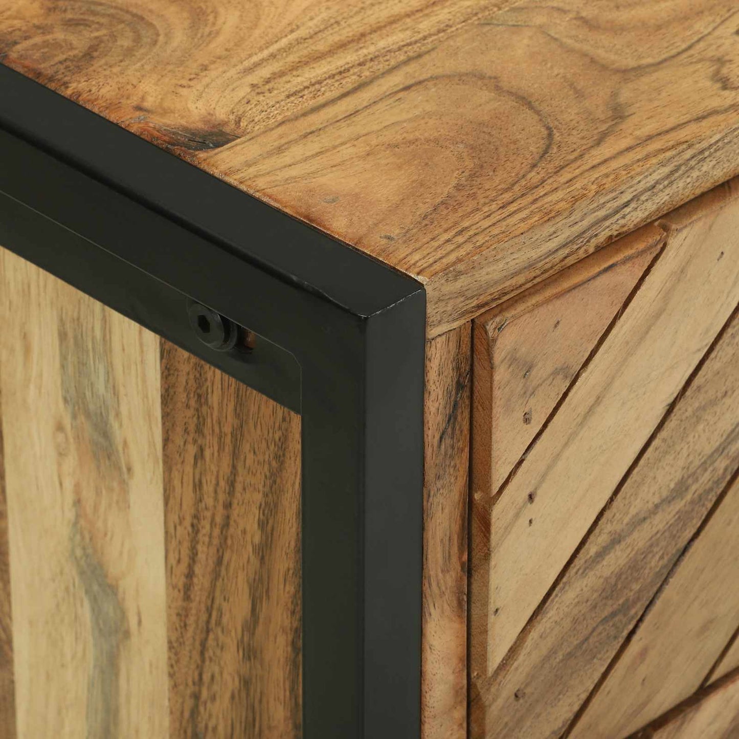 vidaXL Τραπέζι κονσόλας Καφέ 90 x 35 x 80 εκ Στερεό Ξύλο Ακακίας
