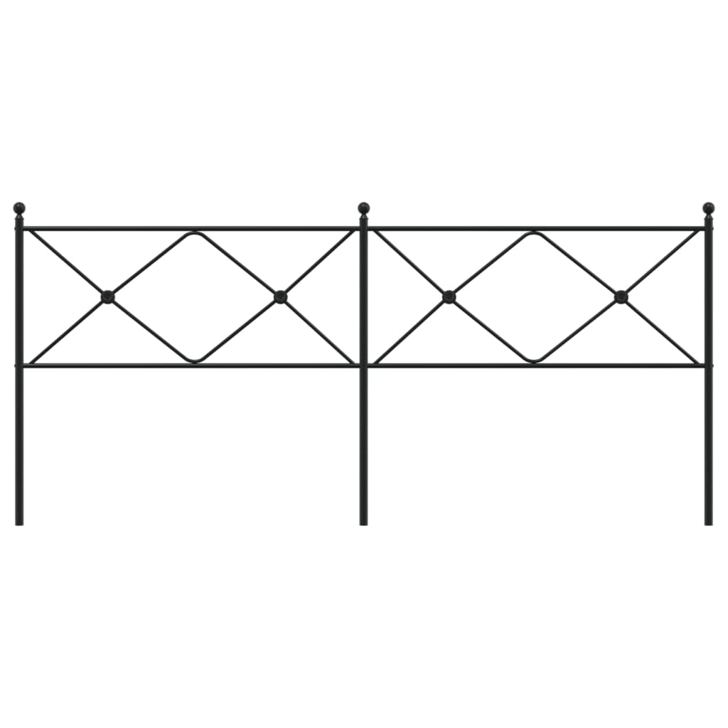 vidaXL Κεφαλάρι Μαύρο 200 εκ. Μεταλλικό