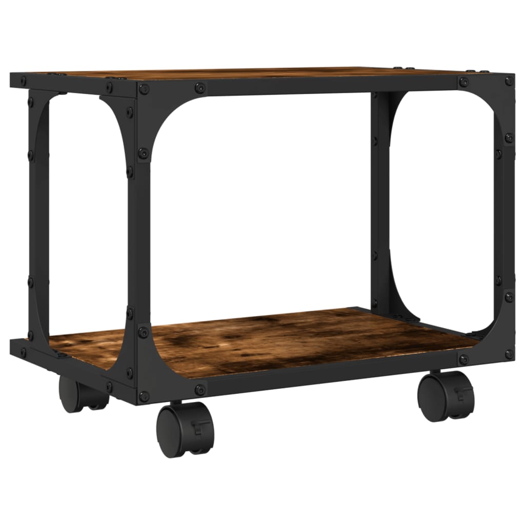 vidaXL Βάση Εκτυπωτή 2 Επιπέδων Καπνιστή Δρυς 41x28x33,5 εκ Επεξ. Ξύλο