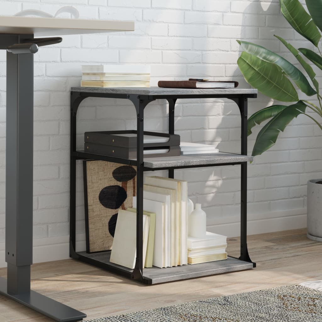 vidaXL Βάση Εκτυπωτή 3 Επιπέδων Γκρι Sonoma 43x48x64 εκ Επεξ. Ξύλο