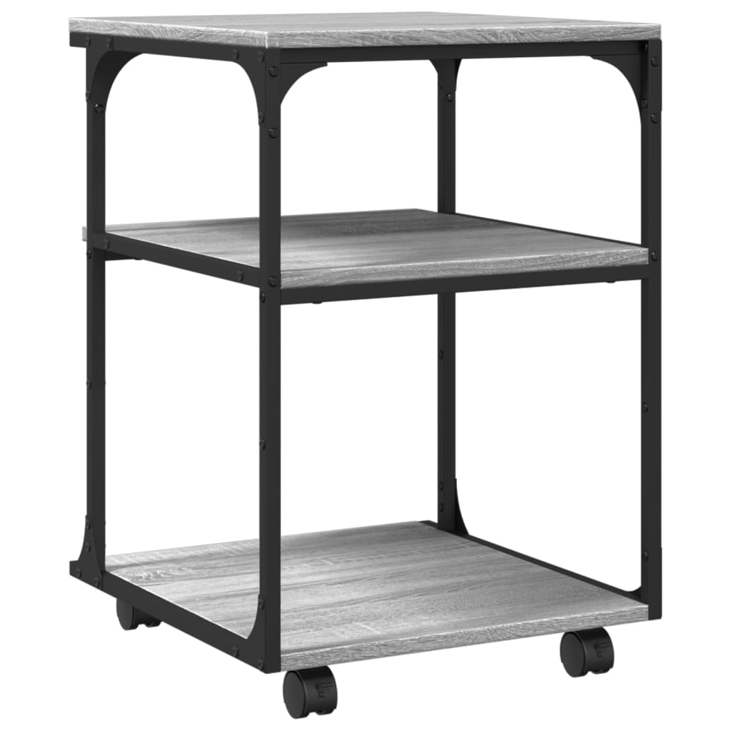 vidaXL Βάση Εκτυπωτή 3 Επιπέδων Γκρι Sonoma 43x48x64 εκ Επεξ. Ξύλο