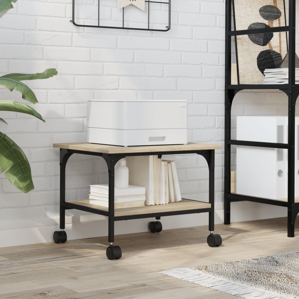 vidaXL Βάση Εκτυπωτή 2 Επιπέδων Sonoma Δρυς 50x40x38 εκ Επεξ. Ξύλο