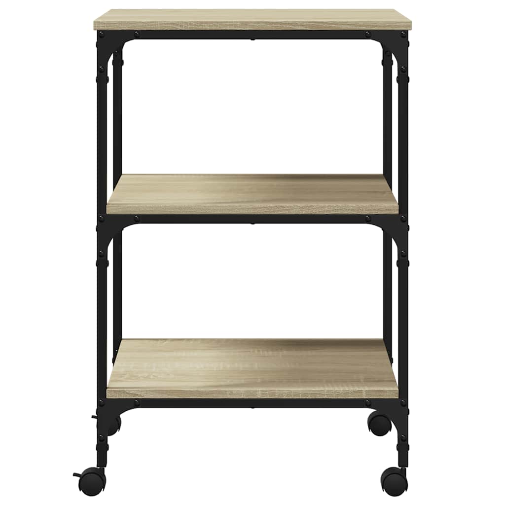 vidaXL Βάση Εκτυπωτή 3 Επιπέδων Sonoma Δρυς 50x41x75 εκ Επεξ. Ξύλο