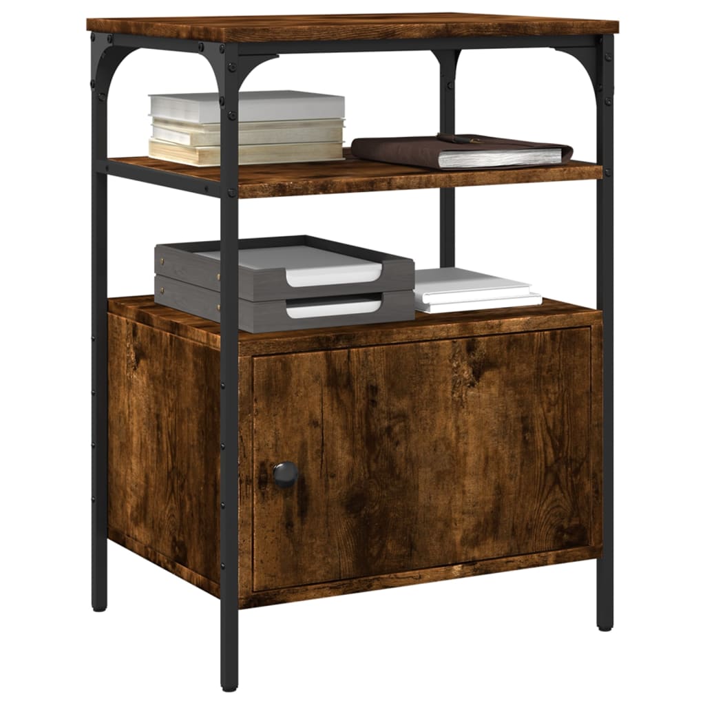 vidaXL Βάση Εκτυπωτή 3 Επιπέδων Καπνιστή Δρυς 50x40x76 εκ Επεξ. Ξύλο