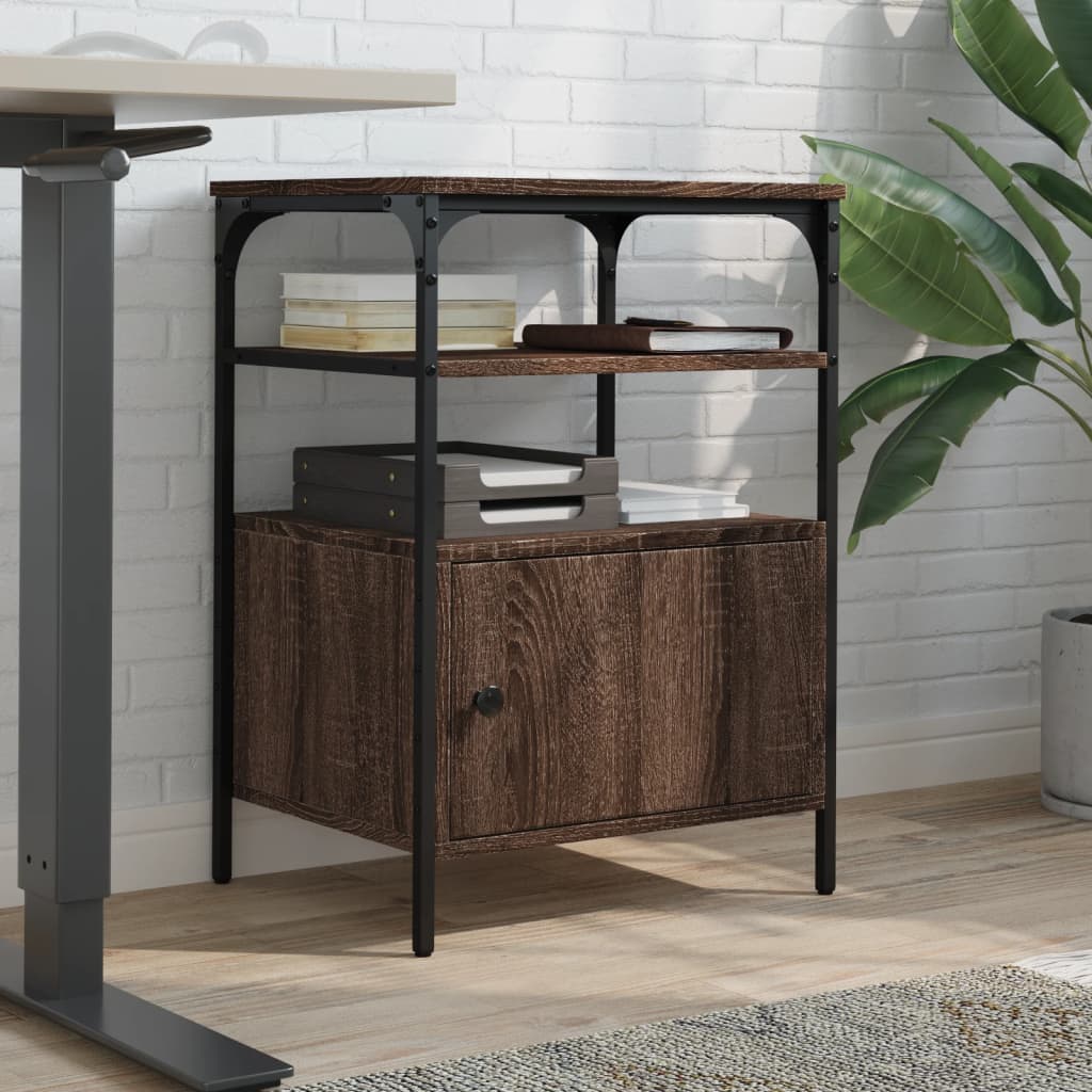 vidaXL Βάση Εκτυπωτή 3 Επιπέδων Καφέ Δρυς 50x40x76 εκ Επεξ. Ξύλο