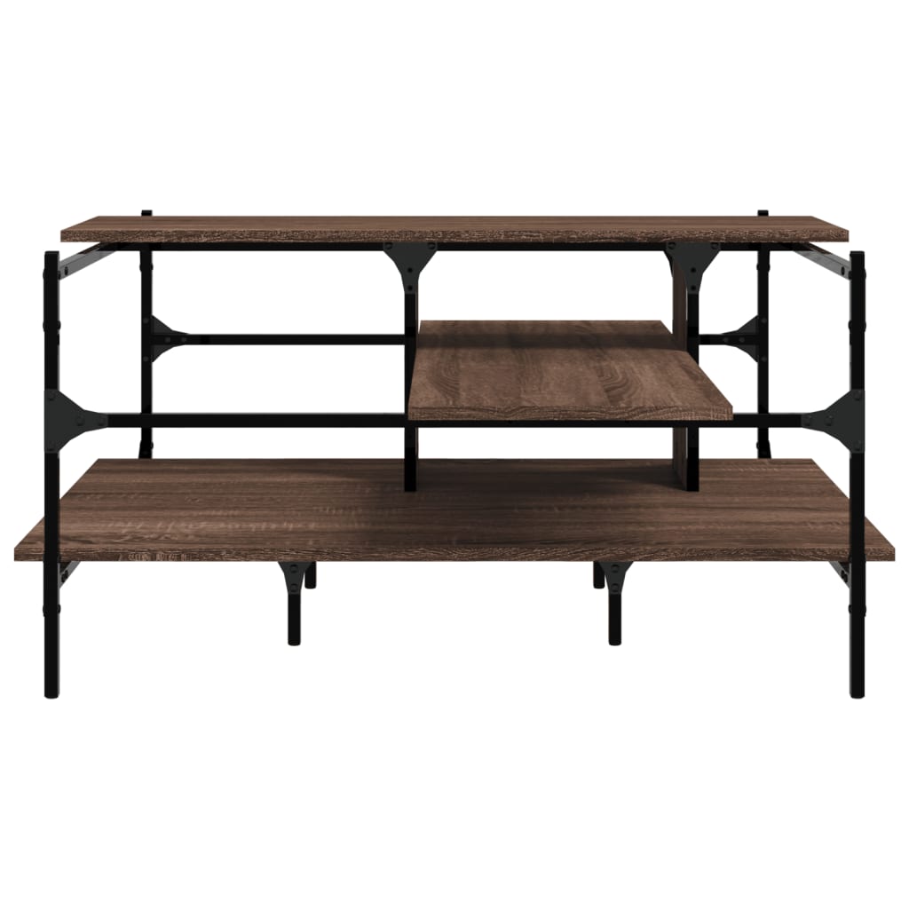 vidaXL Τραπεζάκι Σαλονιού Καφέ Δρυς 100x100x48,5 εκ. Επεξεργασμ. Ξύλο