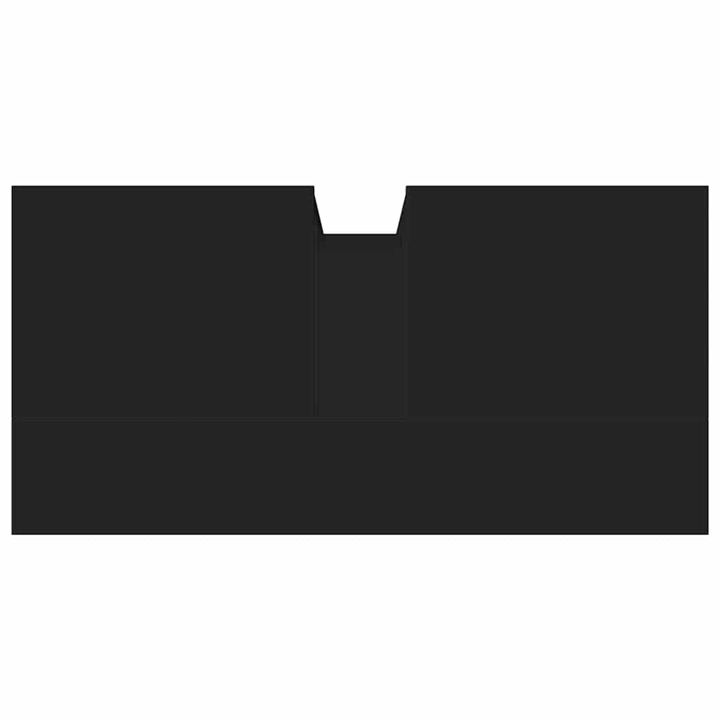 vidaXL Ντουλάπι Νιπτήρα Μπάνιου Μαύρο 60x30x60 εκ. Επεξεργασμένο Ξύλο