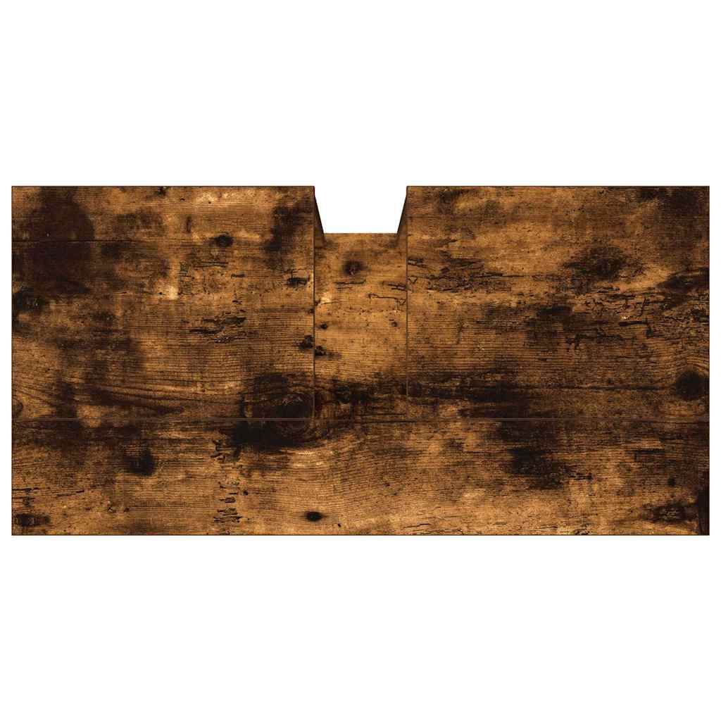 vidaXL Ντουλάπι Νιπτήρα Μπάνιου Καπνιστή Δρυς 60x30x60 εκ. Επεξ. Ξύλο