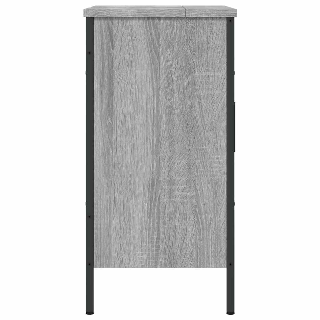 vidaXL Ντουλάπι Νιπτήρα Μπάνιου Γκρι Sonoma 60x30x60 εκ. Επεξ. Ξύλο