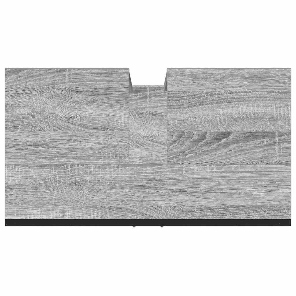 vidaXL Ντουλάπι Νιπτήρα Μπάνιου Γκρι Sonoma 60x33x60 εκ. Επεξ. Ξύλο
