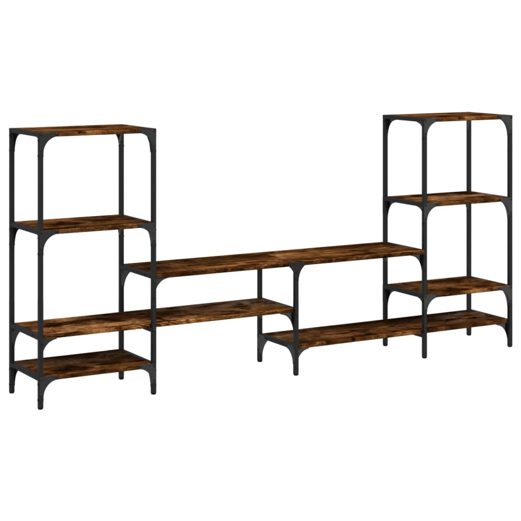 vidaXL Έπιπλο Τηλεόρασης Καπνιστή Δρυς 206,5x28,5x95 εκ. Επεξ. Ξύλο