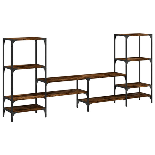 vidaXL Έπιπλο Τηλεόρασης Καπνιστή Δρυς 206,5x28,5x95 εκ. Επεξ. Ξύλο