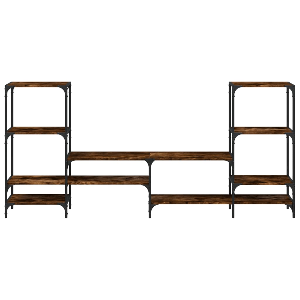 vidaXL Έπιπλο Τηλεόρασης Καπνιστή Δρυς 206,5x28,5x95 εκ. Επεξ. Ξύλο