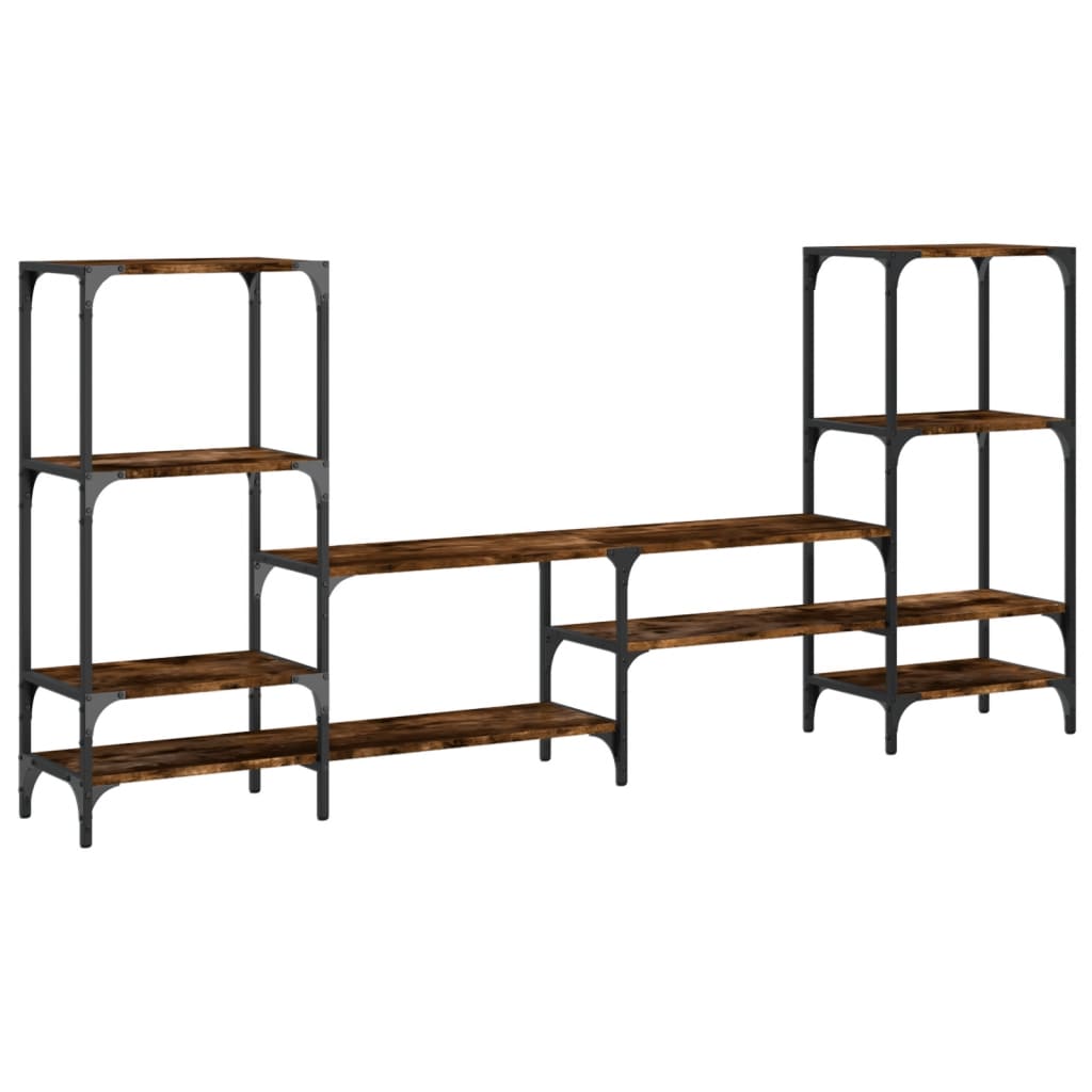 vidaXL Έπιπλο Τηλεόρασης Καπνιστή Δρυς 206,5x28,5x95 εκ. Επεξ. Ξύλο