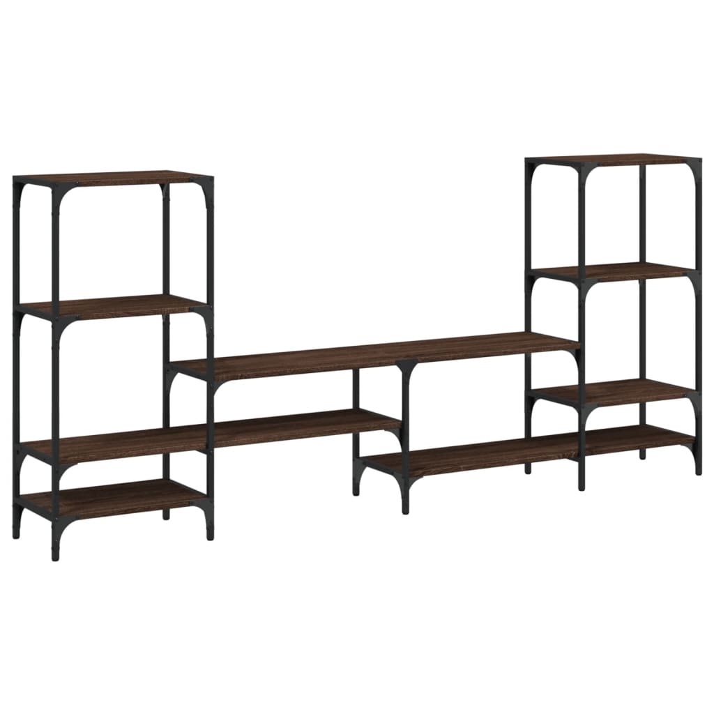 vidaXL Έπιπλο Τηλεόρασης Καφέ Δρυς 206,5x28,5x95 εκ. Επεξ. Ξύλο