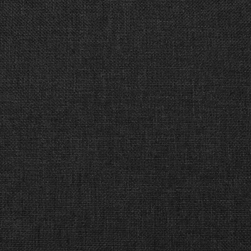 vidaXL Καναπές Κρεβάτι Διθέσιος Μαύρος Υφασμάτινος με Δύο Μαξιλάρια