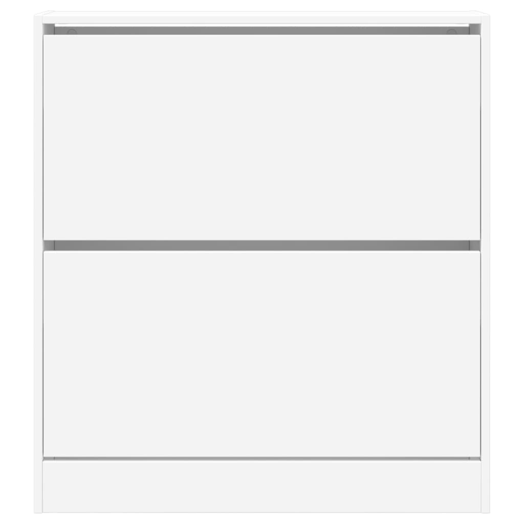 vidaXL Παπουτσοθήκη Λευκή 80x21x87,5 εκ. από Επεξεργασμένο Ξύλο