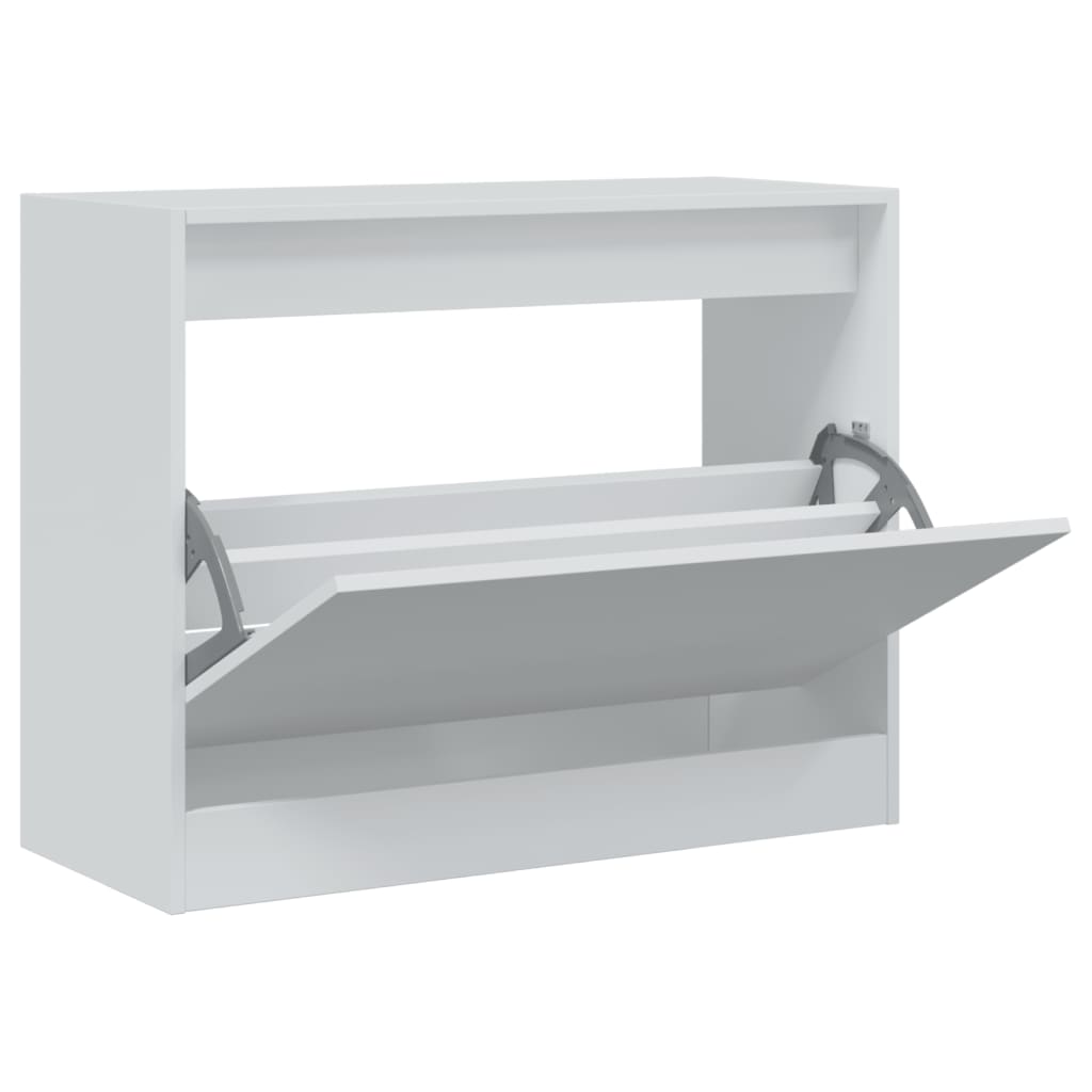 vidaXL Παπουτσοθήκη Λευκή 80x34x63 εκ. από Επεξεργασμένο Ξύλο