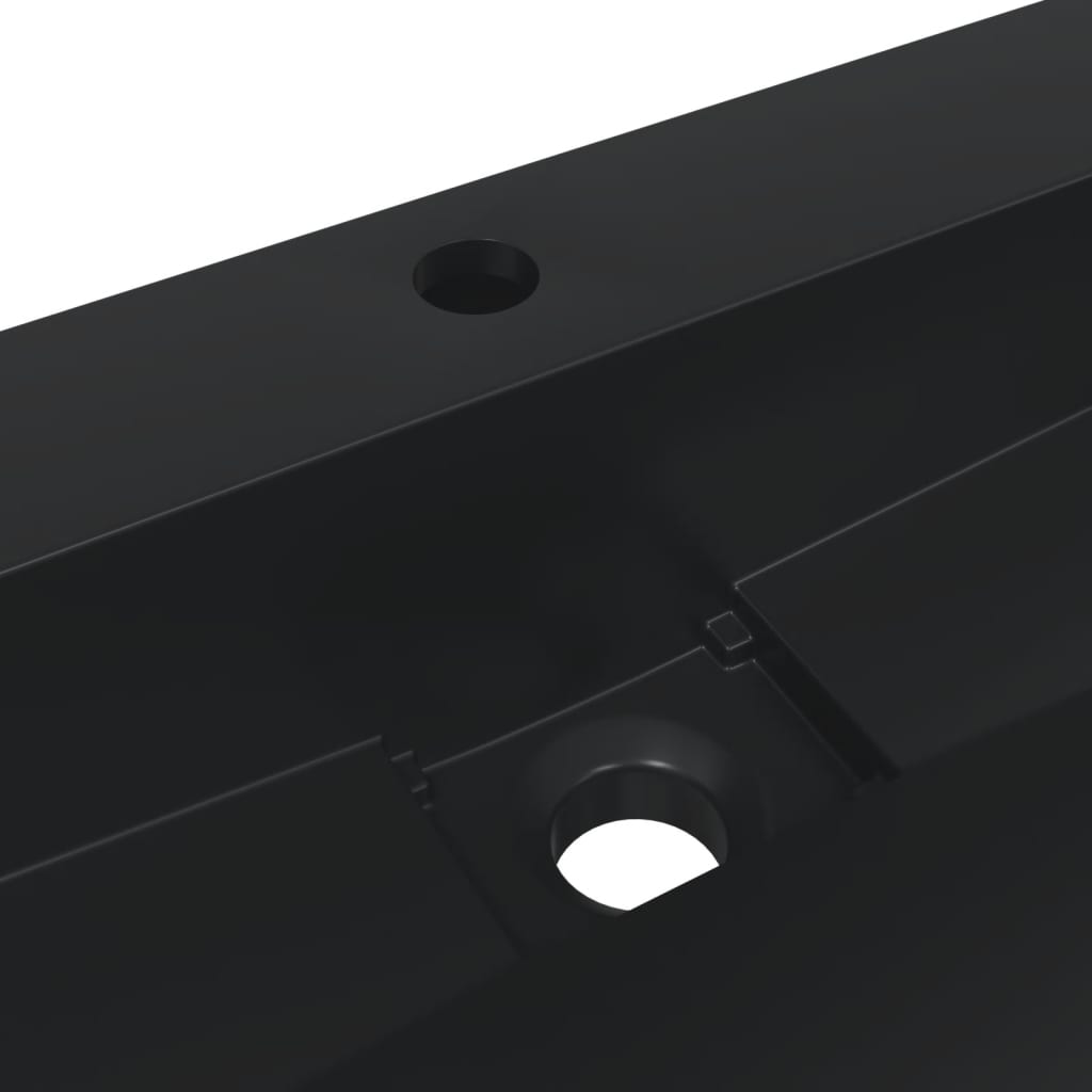 vidaXL Νιπτήρας Μαύρος Ματ 60x38x11 εκ. Συνθετικός από Τεχνητό Μάρμαρο