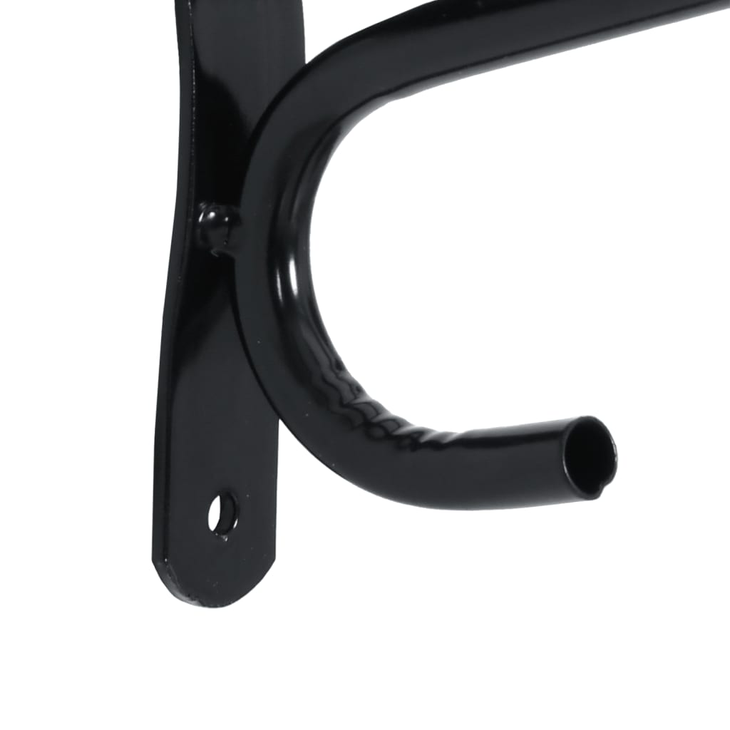 vidaXL Καβαλέτο Σέλας Τοίχου Μαύρο Σιδερένιο