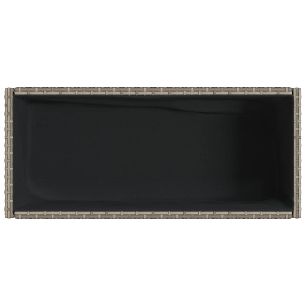 vidaXL Ζαρντινιέρα Κήπου με Ράφι Γκρι από Συνθετικό Ρατάν