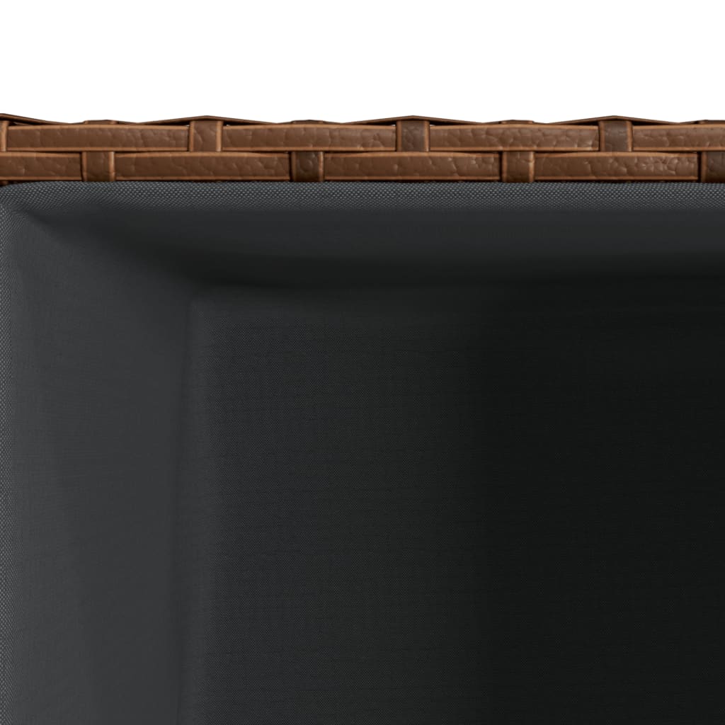 vidaXL Ζαρντινιέρες Κήπου 3 τεμ. Καφέ από Συνθετικό Ρατάν