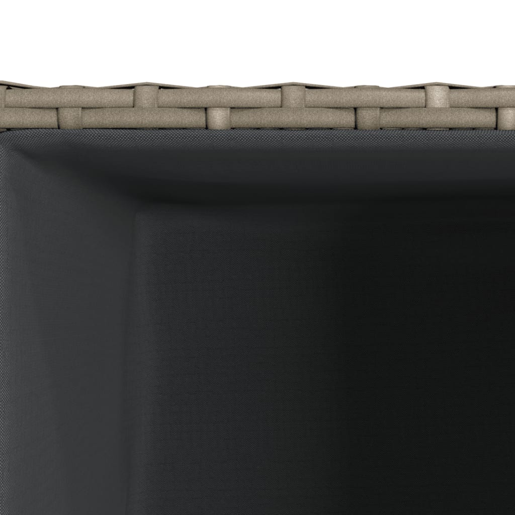 vidaXL Ζαρντινιέρες Κήπου 3 τεμ. Γκρι από Συνθετικό Ρατάν