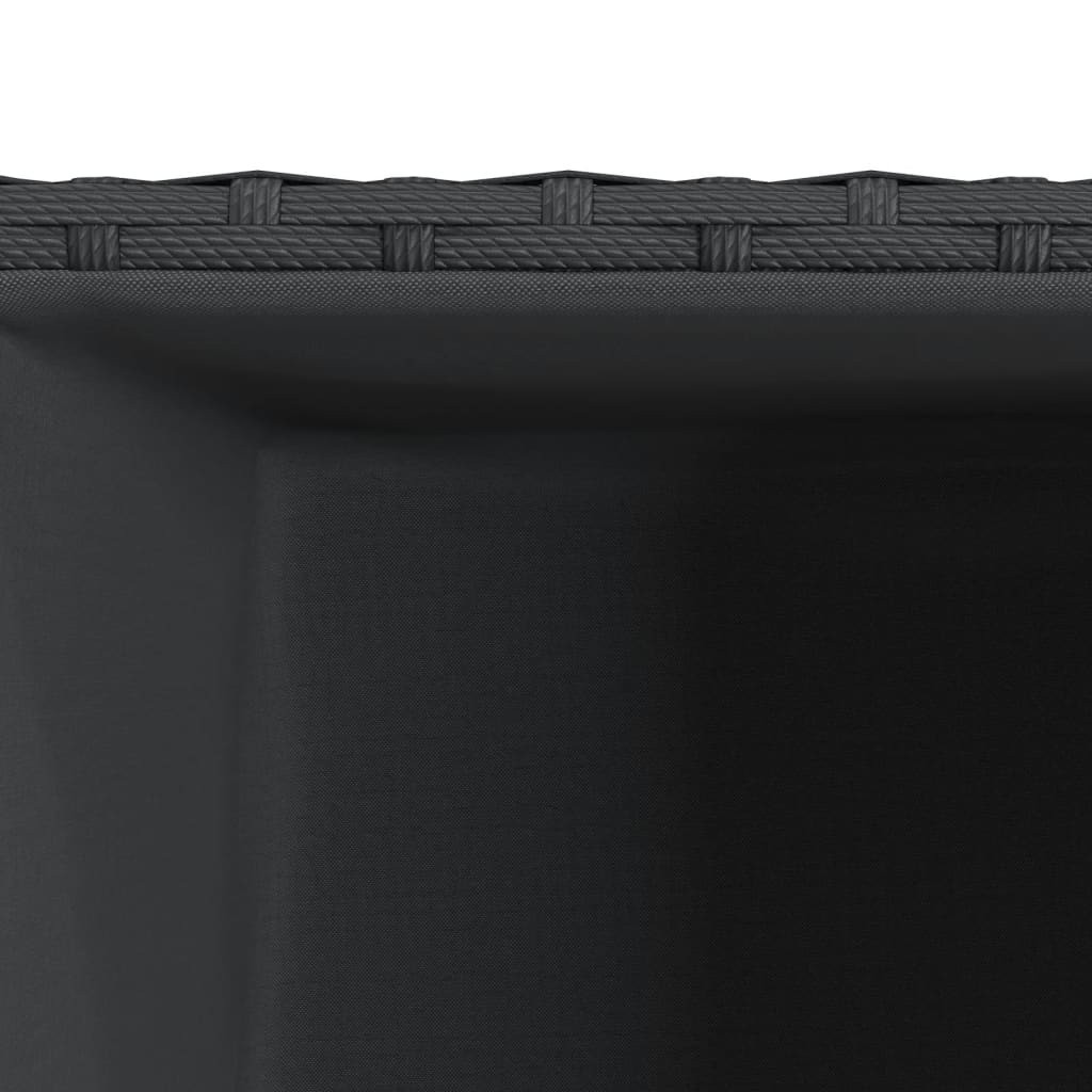 vidaXL Ζαρντινιέρα Κήπου Μαύρη 30x30x60 εκ. από Συνθετικό Ρατάν