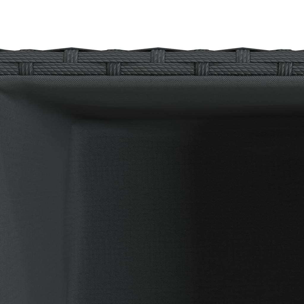 vidaXL Ζαρντινιέρα Κήπου Μαύρη 40x40x80 εκ. από Συνθετικό Ρατάν