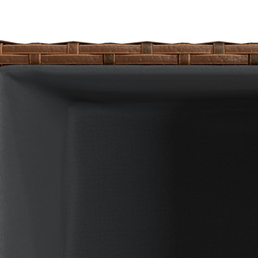 vidaXL Ζαρντινιέρα Κήπου Καφέ 40x40x80 εκ. από Συνθετικό Ρατάν