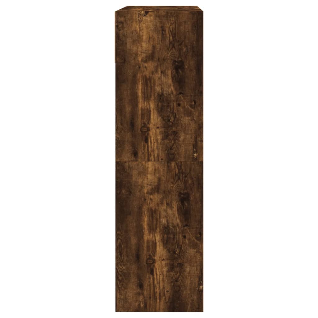 vidaXL Παπουτσοθήκη με 2 Ανακλ. Συρτάρια Καπνιστή Δρυς 80x34x116 εκ.