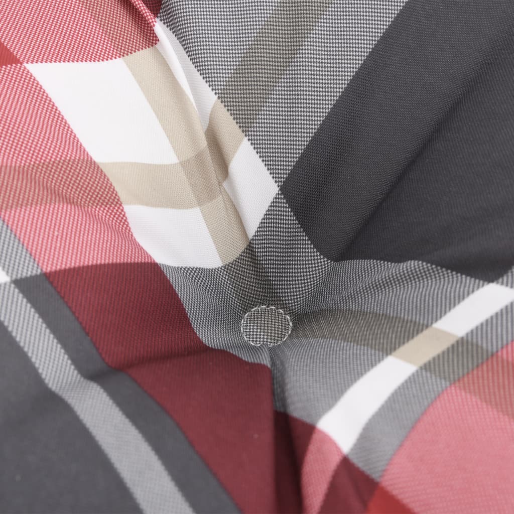 vidaXL Μαξιλάρια Καρέκλας Χαμηλή Πλάτη 6τεμ.Κόκκινο Καρό Ύφασμα Oxford