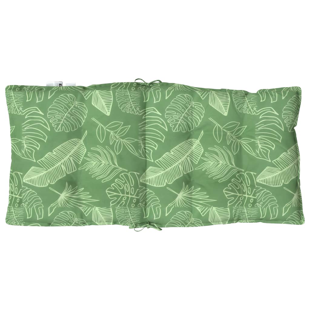 vidaXL Μαξιλάρια Καρέκλας Χαμηλή Πλάτη 4 τεμ. Σχέδιο με Φύλλα Ύφασμα