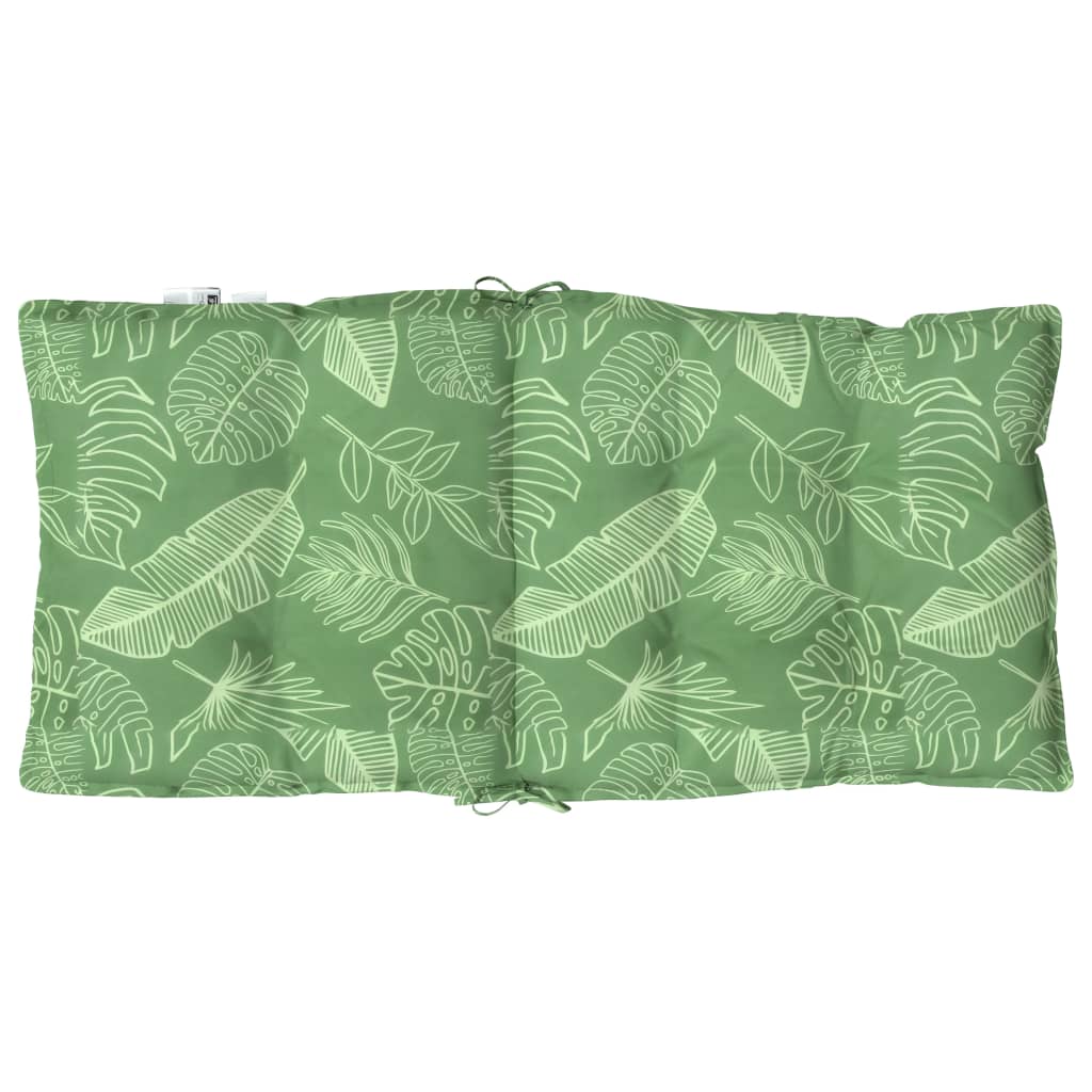 vidaXL Μαξιλάρια Καρέκλας Χαμηλή Πλάτη 6 τεμ. Σχέδιο με Φύλλα Ύφασμα