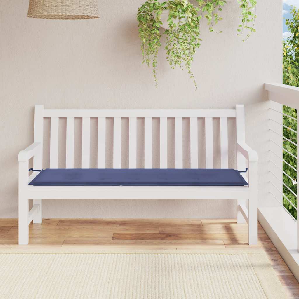 vidaXL Μαξιλάρι Πάγκου Κήπου Ναυτικό Μπλε 150x50x4 εκ. Ύφασμα Oxford