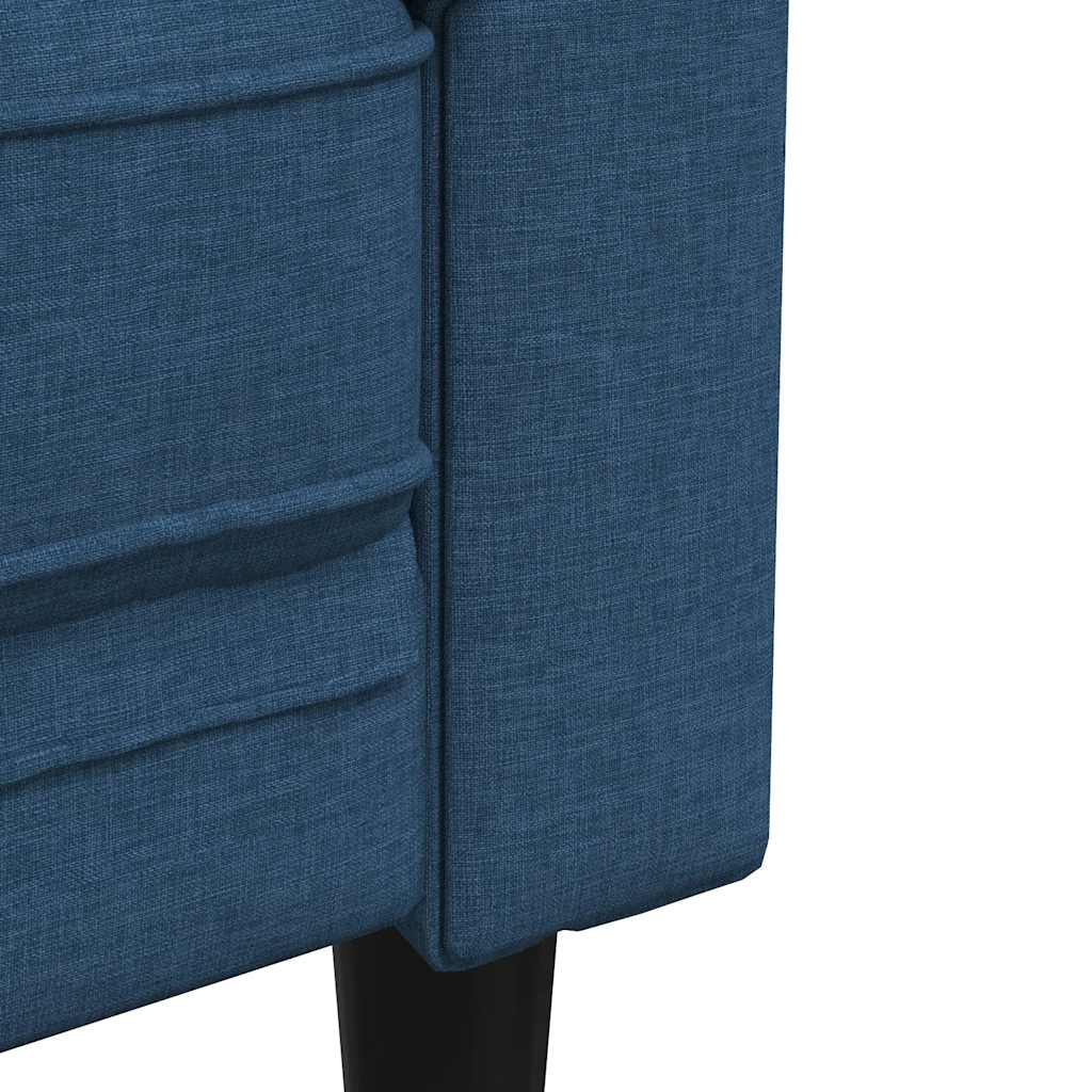 vidaXL Πολυθρόνα Chesterfield Μπλε Υφασμάτινη