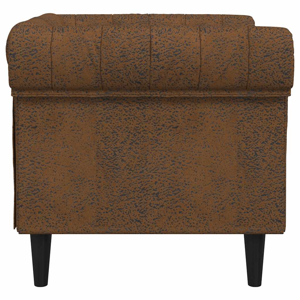 vidaXL Πολυθρόνα Chesterfield Καφέ Υφασμάτινη