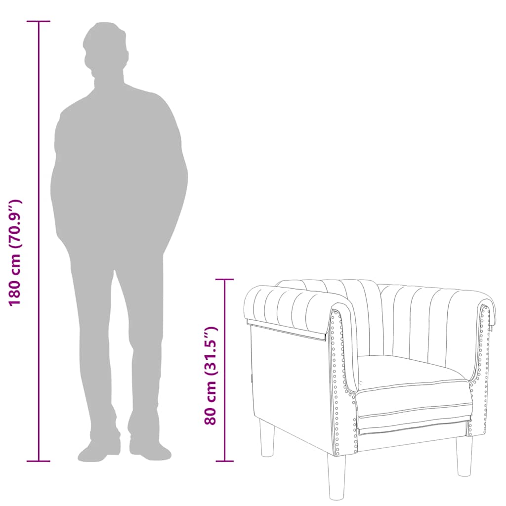 vidaXL Πολυθρόνα Ροζ Βελούδινη