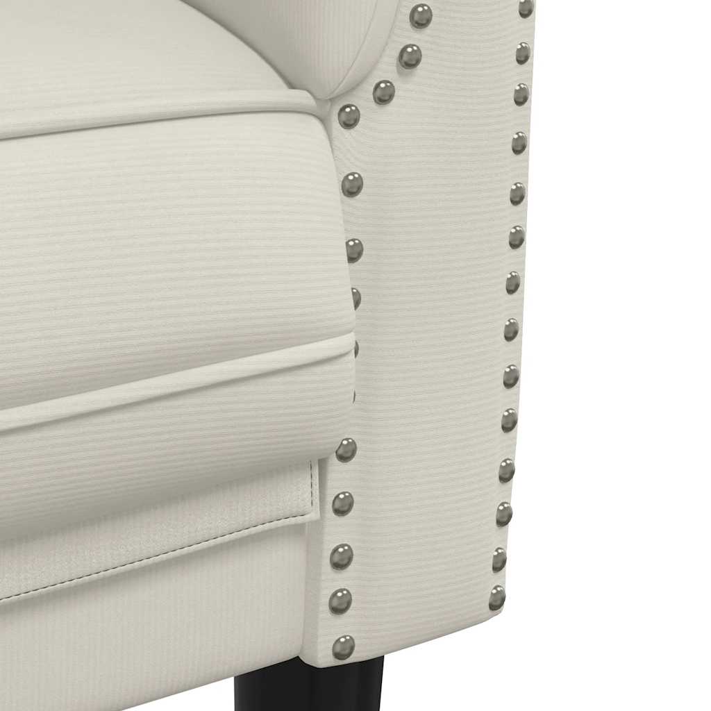 vidaXL Καναπές Διθέσιος Κρεμ από Βελούδο