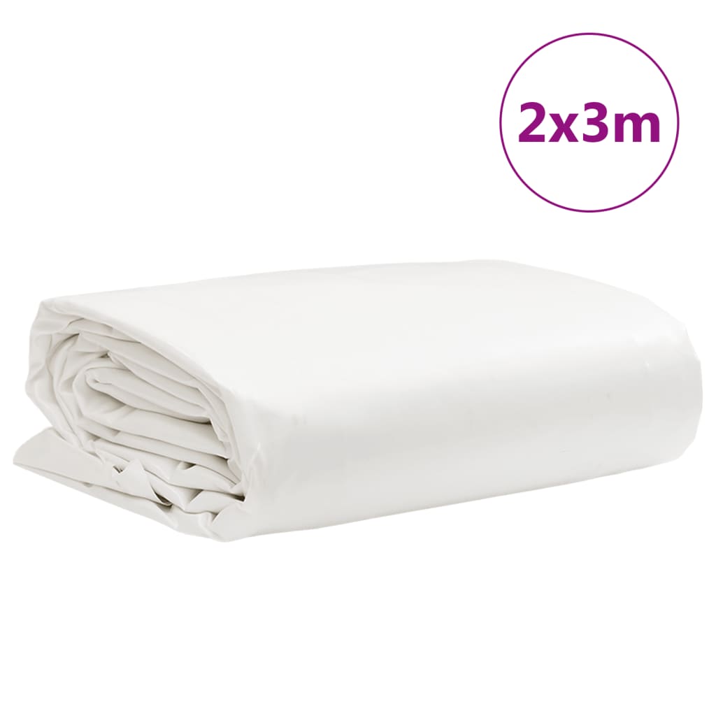 vidaXL Μουσαμάς Λευκός 2 x 3 μ. 650 γρ./μ²