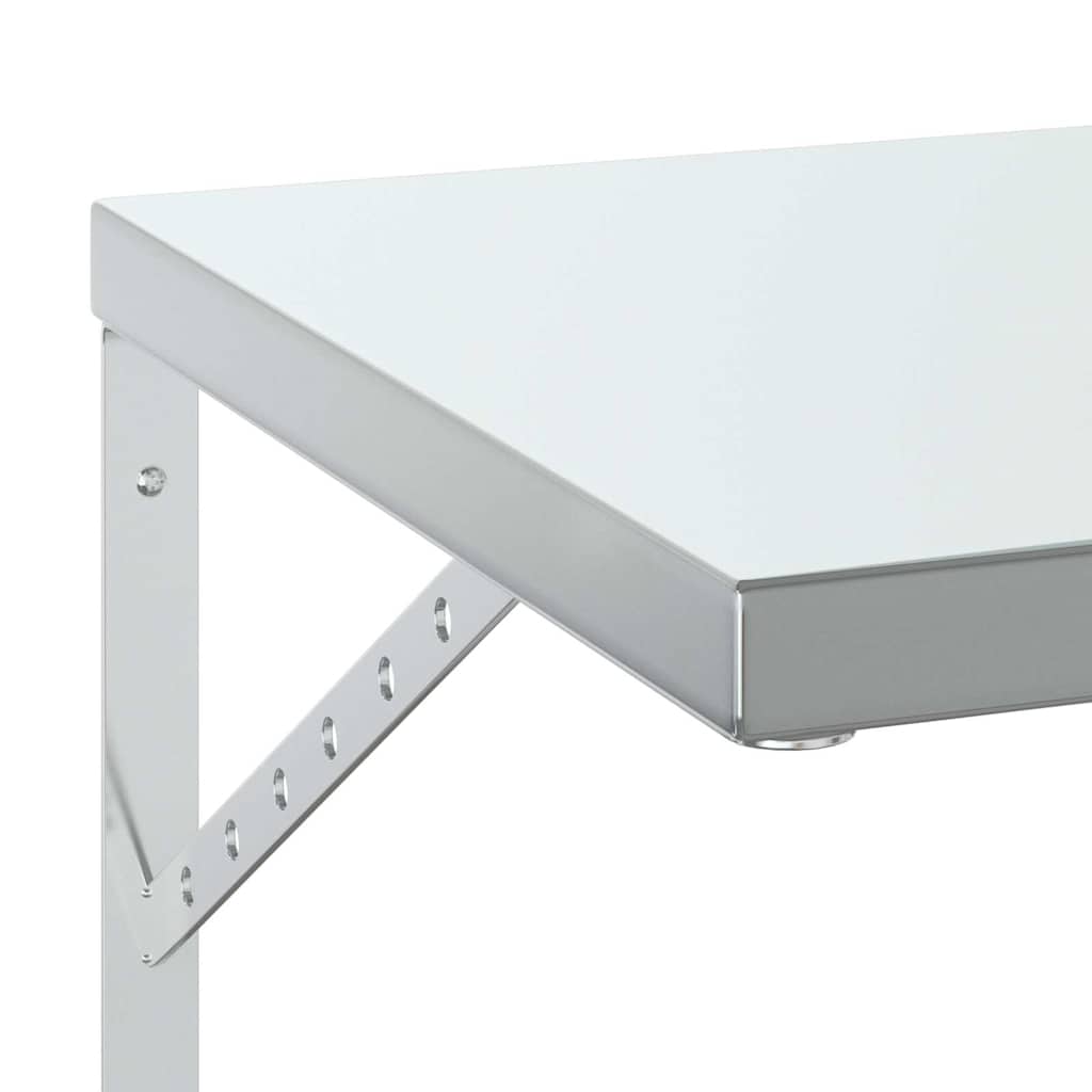 vidaXL Ράφια Τοίχου 2 τεμ. Ασημί 75x40 εκ. Ανοξείδωτο Ατσάλι