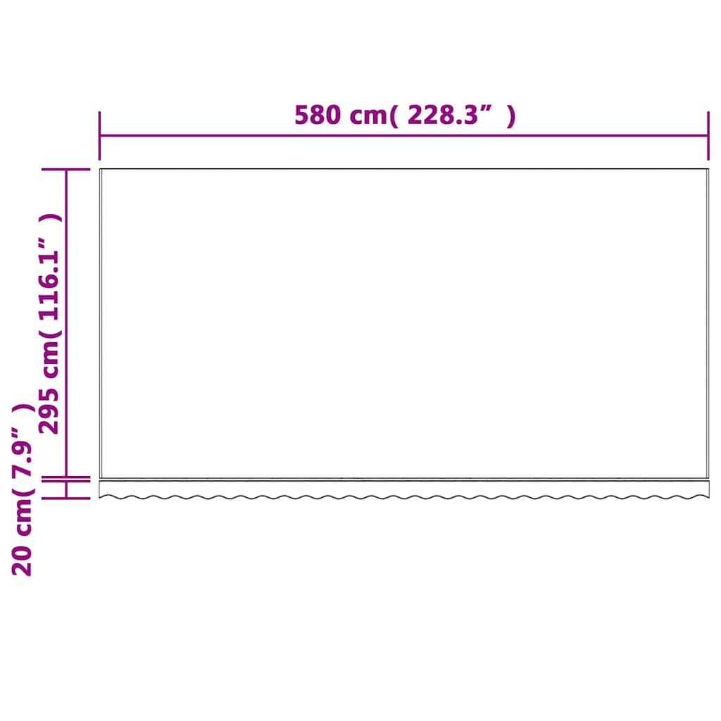 vidaXL Ανταλλακτικό Ύφασμα Τέντας Πολύχρωμο 600x300 εκ. Πολυεστέρας