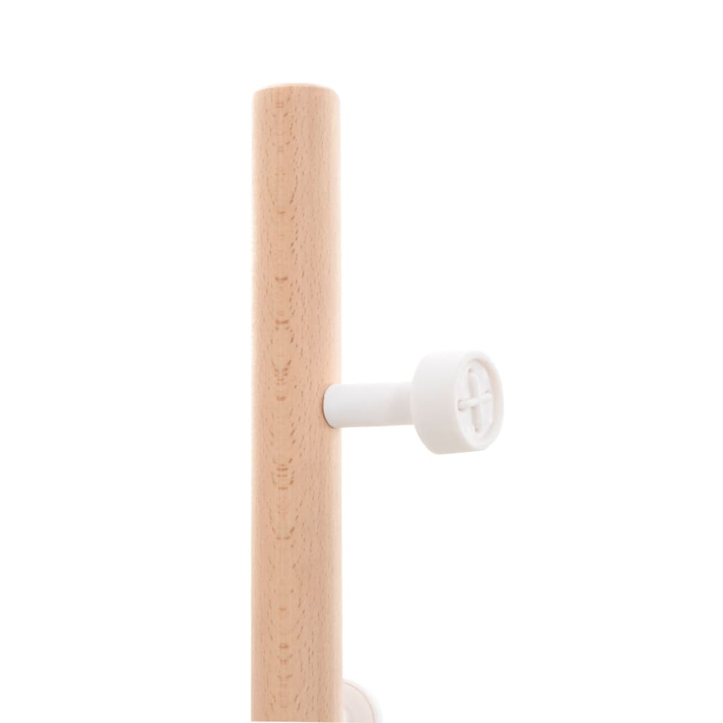 vidaXL Καλόγερος Λευκός 177 εκ. Σίδερο με Ηλεκτροστατική Βαφή Πούδρας