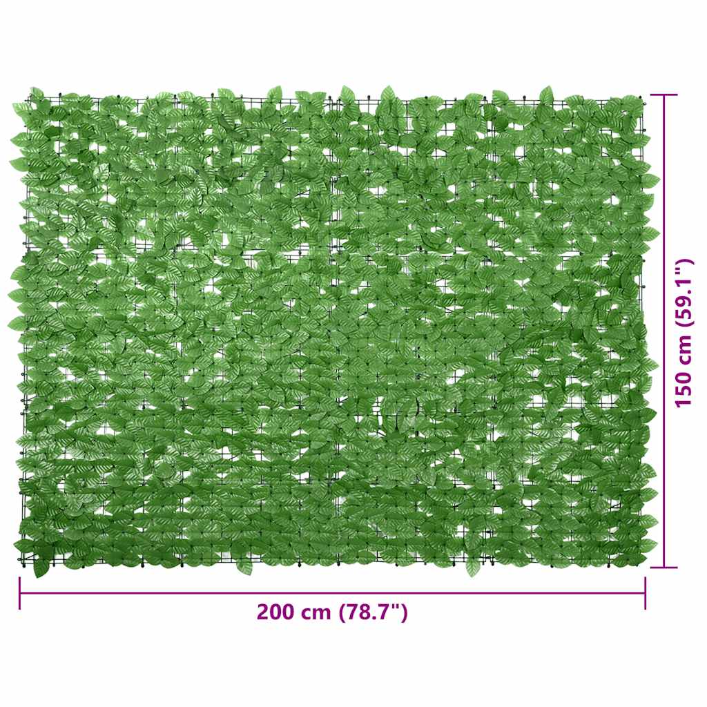 vidaXL Διαχωριστικό Βεράντας 200 x 150 εκ. με Πράσινα Φύλλα