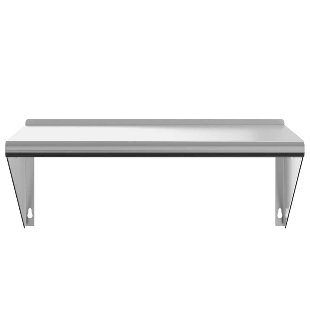 vidaXL Ράφι Τοίχου Ασημί 75x45x31 εκ. Ανοξείδωτο Ατσάλι